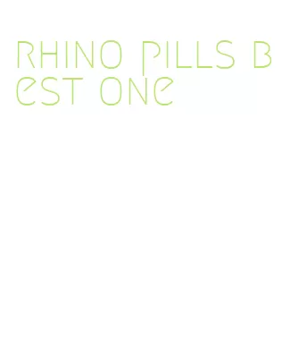 rhino pills best one