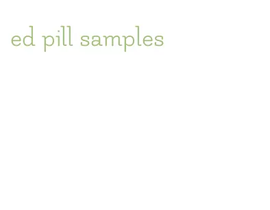 ed pill samples