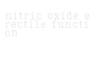 nitric oxide erectile function