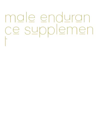 male endurance supplement