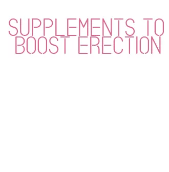 supplements to boost erection