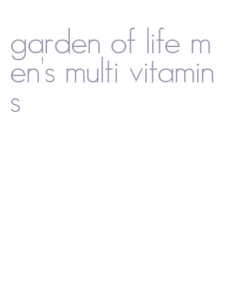 garden of life men's multi vitamins