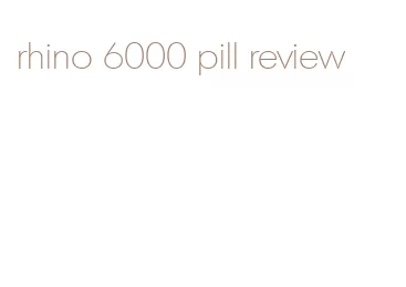 rhino 6000 pill review