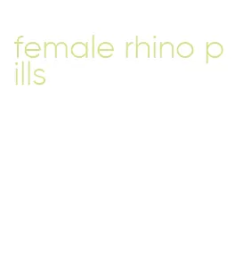 female rhino pills